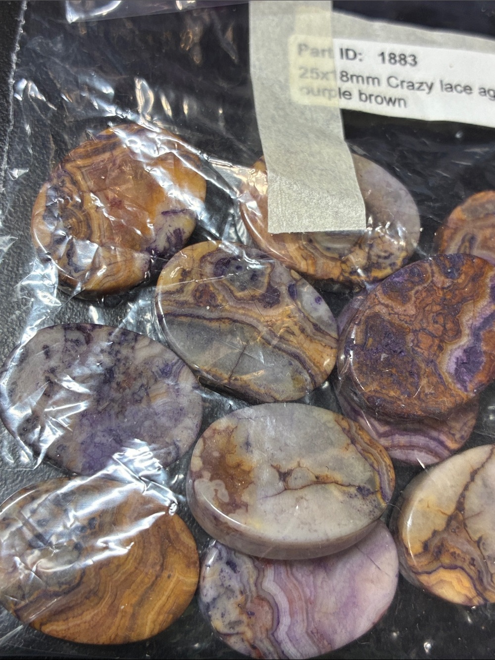 Lot of assorted crazylace agate gemstone beads and pendant gemstones - Picture 11 of 14